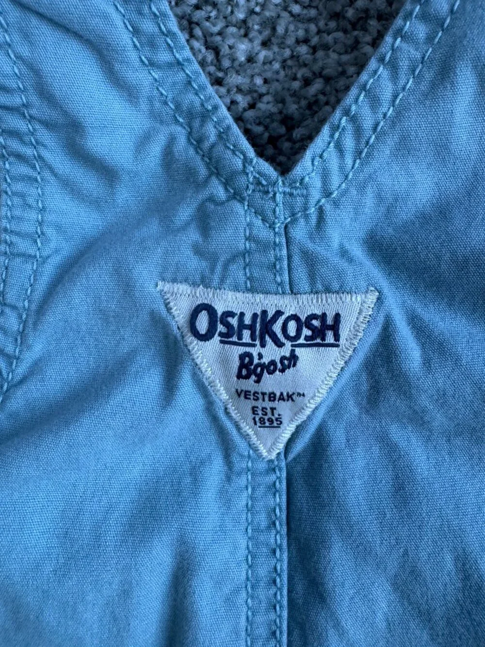 OSHKOSH B’gosh Toddler overalls, Size: 2T, Light blue w/floral lining